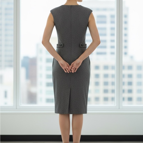 Zara Dark Gray Midi Dress - Picture 2 of 4